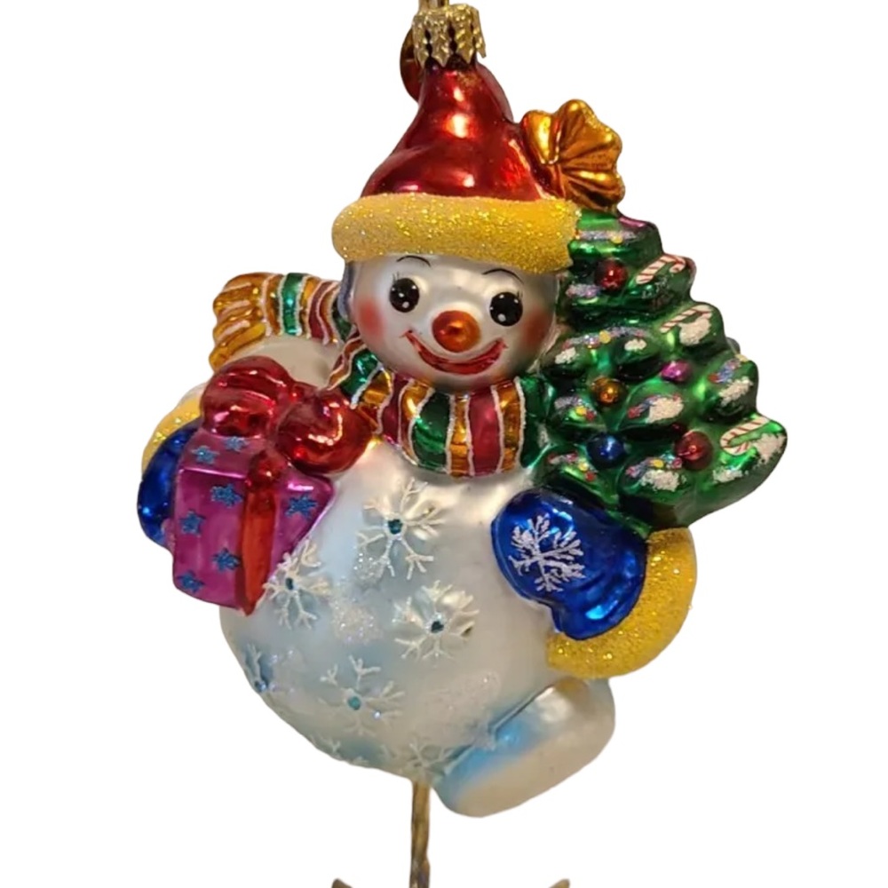 Vintage Christopher Radko Chubby Cheer Delight Ornament blown glass RARE